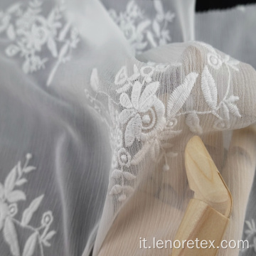 Tessuto in tulle bianco in poliestere 100% in cotone